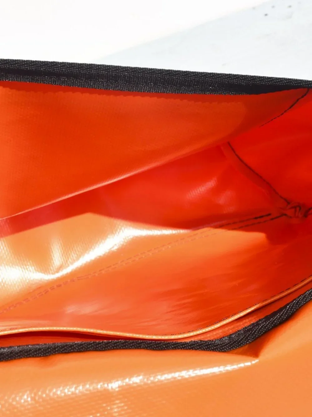 UK Sourced Orange Messenger Bag Large made from truck tarpaulin (NWT)